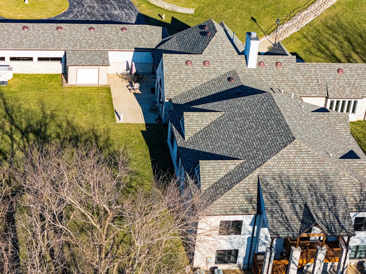 Premium luxury shingle roof with a dimensional shake profile