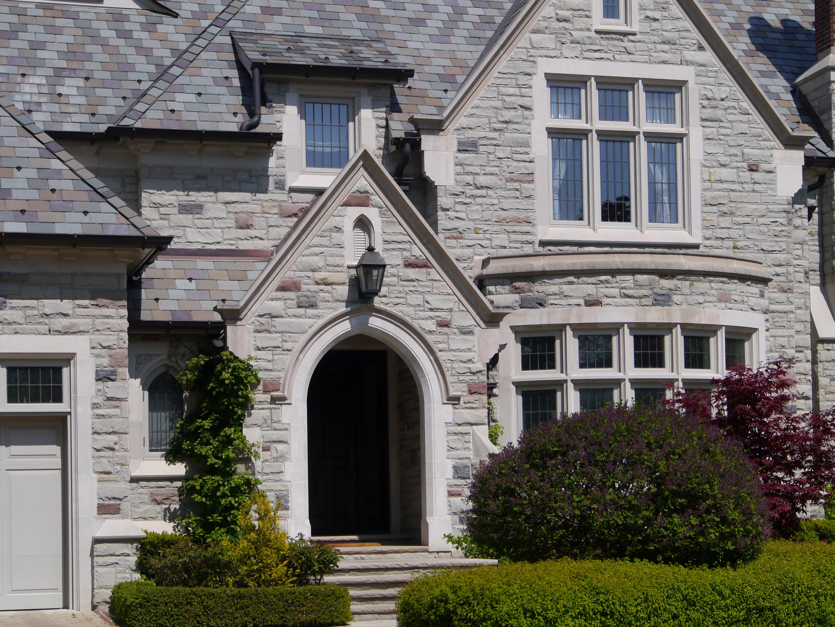 Tudor mansion with full slate roof